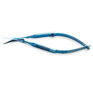 Ciseaux de capsulotomie chirurgicaux en acier inoxydable de classe I certifiés CE de haute qualité, pointes angulées, instrument médical précis en acier inoxydable - Product Image 1