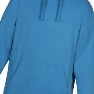 Sweat-shirt à capuche unisexe en coton molletonné bleu uni, sweat-shirt à capuche décontracté d'hiver, streetwear, coupe régulière, vente en gros, approvisionnement en vrac - Product Image 5