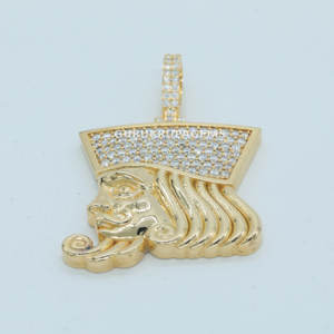 ประดิษฐ์จี้ฮิปฮอปที่หรูหราและไม่เหมือนใครที่ปลูกด้วยเพชรสีเหลืองทอง14KT พร้อมเพชรชัดเจน VVS - Product Image 5