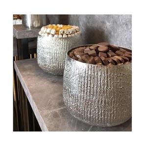 ชามอลูมิเนียมสีเงินสำหรับทำขนมและช็อกโกแลตทำด้วยมือชามช็อคโกแลตสำหรับห้องครัวดีไซน์เนอร์ - Product Image 1