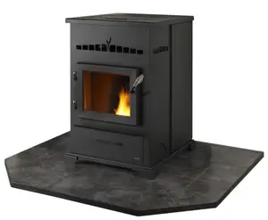 Free Standing Biomass Wood Pellet Stove With Back Boiler For Room Water Heating Radiators