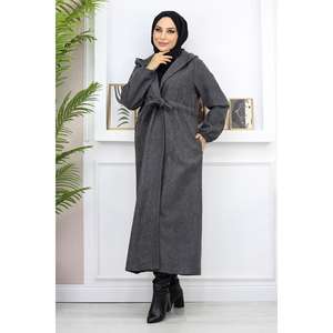 Abrigo de Lana para Mujer con Diseño de Lazo Frontal, Elegante Prenda Exterior Acolchada - Product Image 3