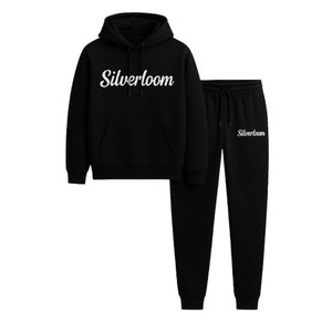 Ensemble de survêtement à capuche imprimé poitrine avec logo personnalisé | Survêtements d'hiver en polaire lourde unisexe | Survêtements 100% coton - Product Image 1