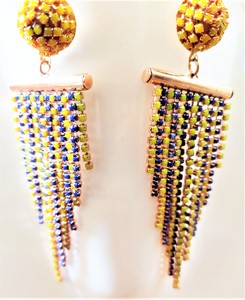 2024 Trendy Gold Foil Metal Polymer Clay Drop <b>Earrings</b> Wholesale Best Selling Handmade Geometric Fashionable Hoop Earings - Product Image 3