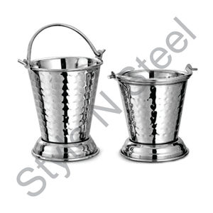 ถังเกรวี่สแตนเลสสีเงินพร้อมที่จับลวดค้อนติดผนังสองชั้น - Product Image 1