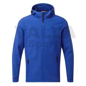 Venta al por mayor VALVA SPORTS Chaqueta de hombre Soft Shell con capucha Lona Dos bolsillos laterales con cremallera para el invierno - Product Image 1