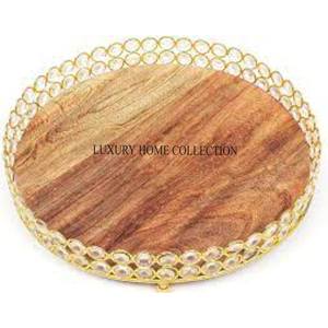 Elegantes bandejas de madera para servir con diseños elegantes y elegantes, ideales para la decoración moderna del hogar - Product Image 3