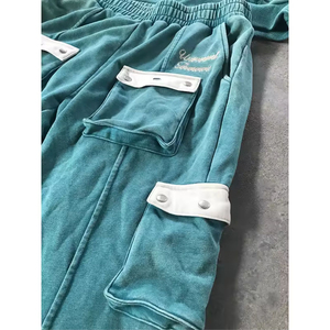 2025 survêtements unisexes personnalisés survêtements d'hiver pour hommes avec sweats à capuche et pantalons évasés ensembles de vêtements unis du fabricant - Product Image 3