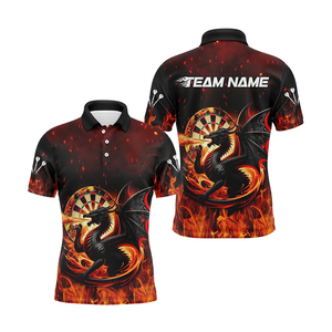 Polo d'été décontracté, personnalisé et sublimation, jeux de club de fléchettes, vêtements de rue réversibles, short grande taille à impression numérique - Product Image 4