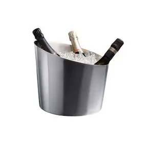 Custom logo beer cooler party stainless steel copper plated metal ice bucket with best selling Low Price by decore impex