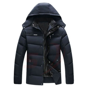 Veste matelassée unisexe à capuche en tissu épais d'hiver de grande taille et imperméable personnalisée en vente - Product Image 6