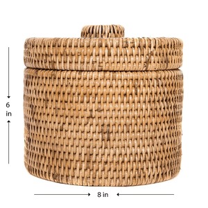 Cesta de ratán para papel, cesta de almacenamiento hecha a mano, venta al por mayor, ecológica, hecha en Vietnam - Product Image 2