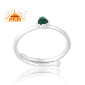 Vente chaude 925 Sterling Silver Natural Malachite Gemstone Ring Bijoux Personnalisés Pour Les Femmes Cadeau Pour Elle - Product Image 1