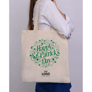 Sac fourre-tout Happy St Patrick's Day Leaf Globe à fermeture ouverte pour la saison printanière - Product Image 1