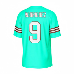 Wholesale <b>Mesh</b>-Stitched <b>Short</b> sleeves Shirts Uniform Breathable Plus Size Custom Logo Heat-Transfer Printing American Football - Product Image 2