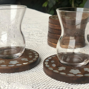 Eco-Friendly Custom HD Printed Natural <b>Wood</b> <b>Slices</b> Bone Resin Minimalist Round Coasters Mats Pads Sheeri Handicrafts Stocked - Product Image 3