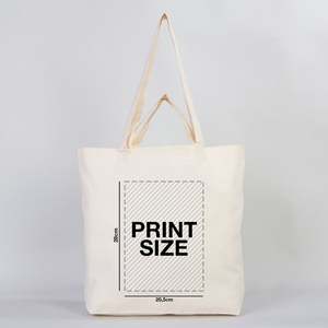 Sac fourre-tout en coton imprimé personnalisé, réutilisable, à double poignée, 19L x 16H x 4P, sac de courses moyen, lettres thermocollées pour produits alimentaires - Product Image 5