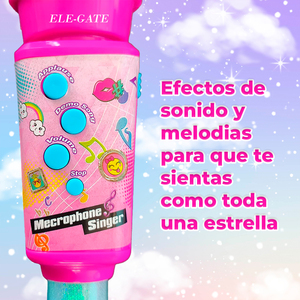 <b>Microphone</b> with Light and Special Effects Selfie Stick & Cell Phone Holder for Fun Karaoke Sessions - Product Image 2