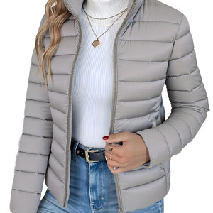 Chaqueta Acolchada Ligera para Mujer con Cuello Alto, Chaqueta de Invierno Aislante con Cierre - Product Image 4