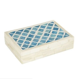 Caja Decorativa con Incrustaciones de Resina Hecha a Mano |   Caja de Almacenamiento y Joyería de Lujo |   Caja de Resina con Patrón de Rejilla, Decoración del Hogar, Caja de Regalo, Color Personalizado - Product Image 4