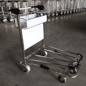 Stainless Steel Airport <b>Luggage</b> <b>Trolley</b> Cart Passenger Baggage Airport <b>Trolley</b> with 4 Wheel and Brake - Product Image 2