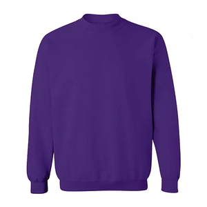 Sweatshirts en éponge française de haute qualité unisexes en polaire unie et confortable pour hommes tenues de sport d'automne personnalisées en relief pour l'hiver - Product Image 1