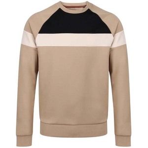 Sudaderas de manga larga con cuello redondo de lana sólida de ajuste Regular informal de invierno para hombre tela teñida Lisa personalizada - Product Image 1