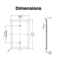 Cubierta de Interruptor de Pared de PC Blanca de Gran Tamaño, Personalizable, de 2 Botones, con Certificación ETL, para Estética Interior