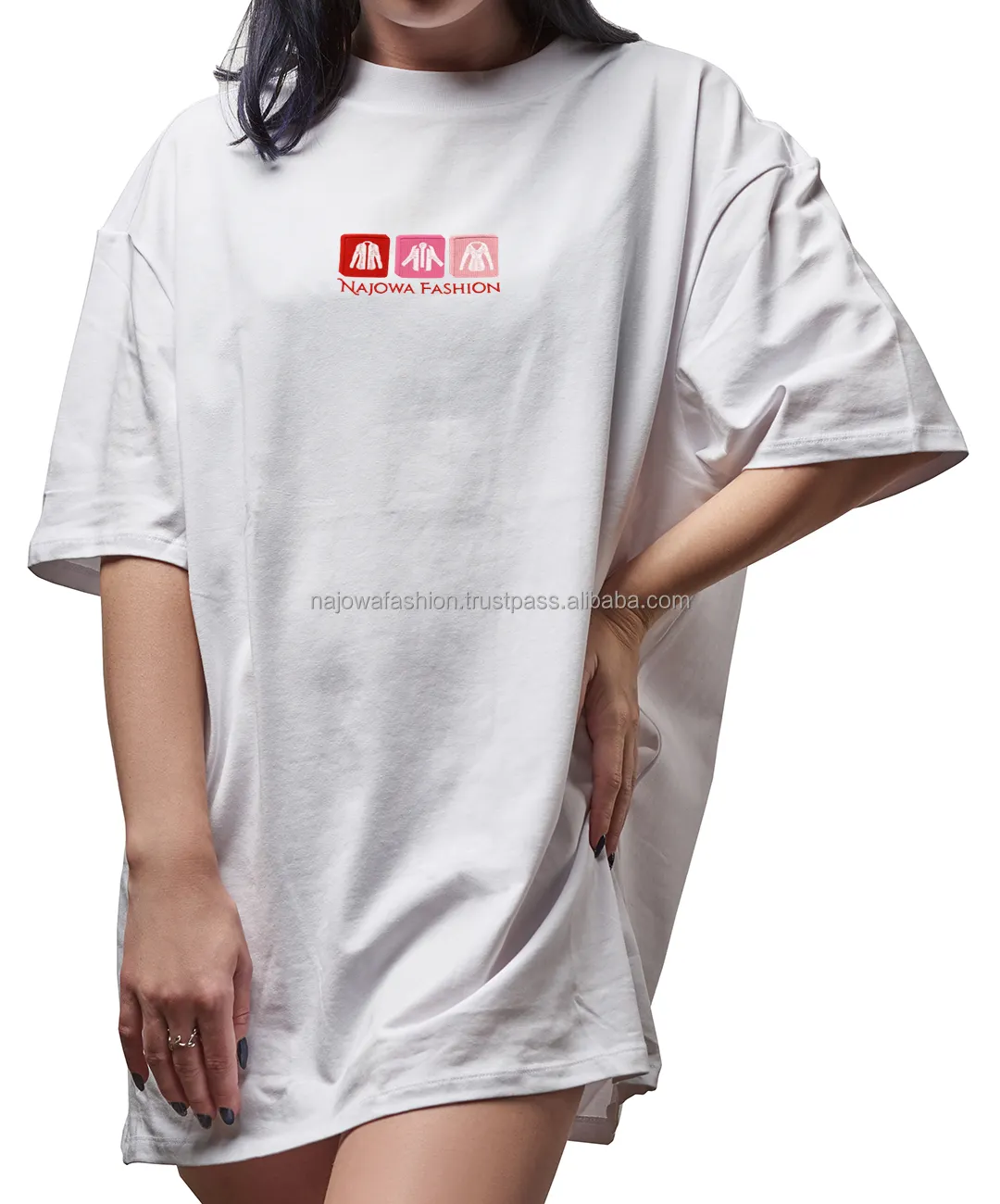 T-shirt Oversize da donna in cotone 100% prezzo all'ingrosso da donna di alta qualità