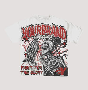 T-shirt personnalisé délavé à l'acide de style vintage pour hommes 100% coton surdimensionné tenue décontracté avec épaules tombantes - Product Image 4