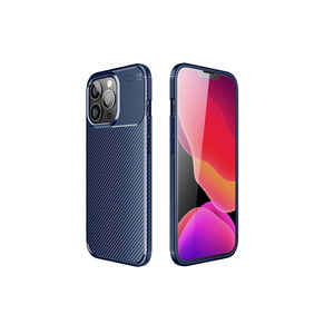 Étui de protection en silicone TPU souple de qualité supérieure pour iPhone 13 Pro Max, résistant aux chocs, ajustement fin, coque de téléphone portable - NXXA Noir Bleu marine - Product Image 1