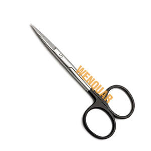 Ciseaux à iris dentaires Super Cut de qualité supérieure 11.5cm acier chirurgical à revêtement noir pour instruments de dentistes et de chirurgiens - Product Image 2