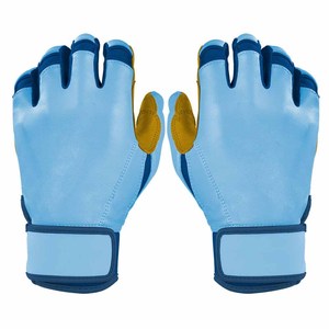 Guantes de bateo de béisbol de color azul de puño corto Guantes de softbol de Béisbol Juvenil de la mejor calidad - Product Image 1