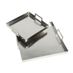 Dining Table <b>Decoration</b> Catering Serving Metal Trays <b>Engagement</b> Party Dinner Server Set of 3 Food Serving Tray - Product Image 5