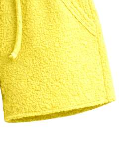 Manufacturer Custom Yellow Sherpa Fleece <b>Shorts</b> Women Cozy Soft Plush Lounge Wear Elastic Waist Drawstring Casual Winter Comfort - Product Image 5