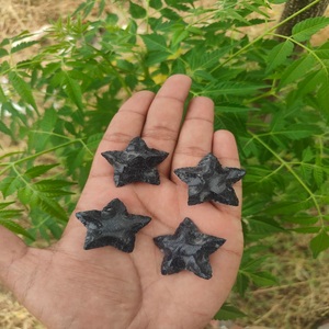 พลอยอาเกตคริสตัลรูปดาวทำจากหินสีฟ้าทองงานฝีมือบำบัดพลอยจากอินเดีย - Product Image 5