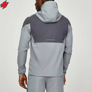 Ropa de calle cortavientos de retazos con cremallera, chaqueta de nailon y pantalones de nailon, conjuntos de gimnasio para correr, chándales cortavientos de diseño personalizado - Product Image 5