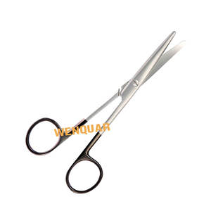 Ciseaux Mayo en acier inoxydable de haute qualité outil de coupe de pansement à lame tranchante noir demi-revêtement Instruments manuel - Product Image 2