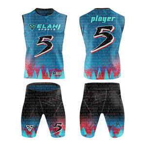 Ensemble de tenues de football américain 7v7, kit complet 2026, séchage rapide, respirant, antibactérien, anti-UV, sans manches, personnalisable pour toute équipe - Product Image 2