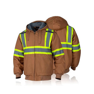 Vêtements de travail haute visibilité pour hommes, veste de sécurité à capuche, meilleure qualité, vêtements de travail bicolores, veste réfléchissante - Product Image 5