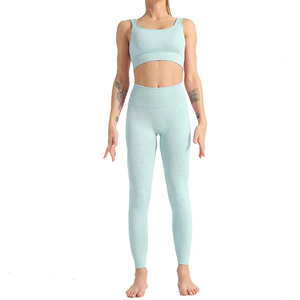 Venta directa de fábrica de alta calidad hasta la rodilla conjunto de Yoga de verano para mujer último estilo bordado decoración de talla grande característica baja - Product Image 2