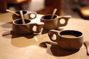 Tasse à thé en bois naturel en bois pour le vin, le café, l'eau, les boissons chaudes et froides, tasse à thé en bois de style japonais - Product Image 3