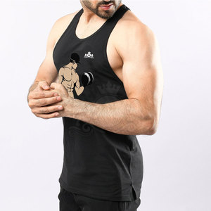 Venta al por mayor camiseta sin mangas ropa de entrenamiento hombres camiseta sin mangas con logotipo personalizado para hombres cuello redondo sin mangas hombres camiseta sin mangas - Product Image 5