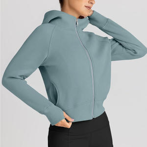 Sudaderas de entrenamiento para mujer con impresión de logotipo bordado personalizado y personalización de etiquetas para ropa de fitness y estilo de vida - Product Image 3