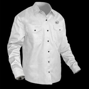 Camicia Ignifuga (FR) Per Saldatura - 100% Cotone, Taglia M (Medium), Nuova Con Etichette, Made In USA
