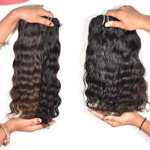 Venta al por mayor de extensiones de cabello humano brasileño alineadas con cutícula, mechones ondulados de doble trama de Color con brillo Natural, encaje transparente barato - Product Image 2