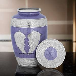 Ailes d'Ange Urnes de Crémation pour Cendres Aluminium Métal Design Classique Couleur Personnalisée Funéraire Décoratif Adulte Mémorial Cendres Pot - Product Image 6