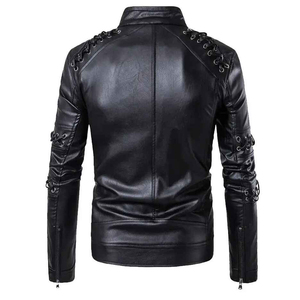 Chaqueta de Cuero Genuino de Oveja para Hombre, Tejida, de Alta Calidad, con Perforaciones, Ajustada, al por Mayor, Procedente de Pakistán - Product Image 3