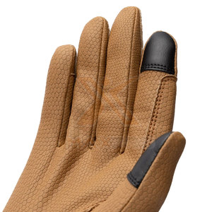Gants d'équitation d'hiver écologiques sur mesure, haute performance, cuir/spandex, antidérapants, sangle de poignet réglable, unisexe - Product Image 4