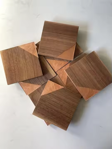 Posavasos de nogal Posavasos de madera con acabado a mano con estilo con aspecto de Casa de Campo rústica perfecto para vintage inspirado en artesanías de media luna - Product Image 5